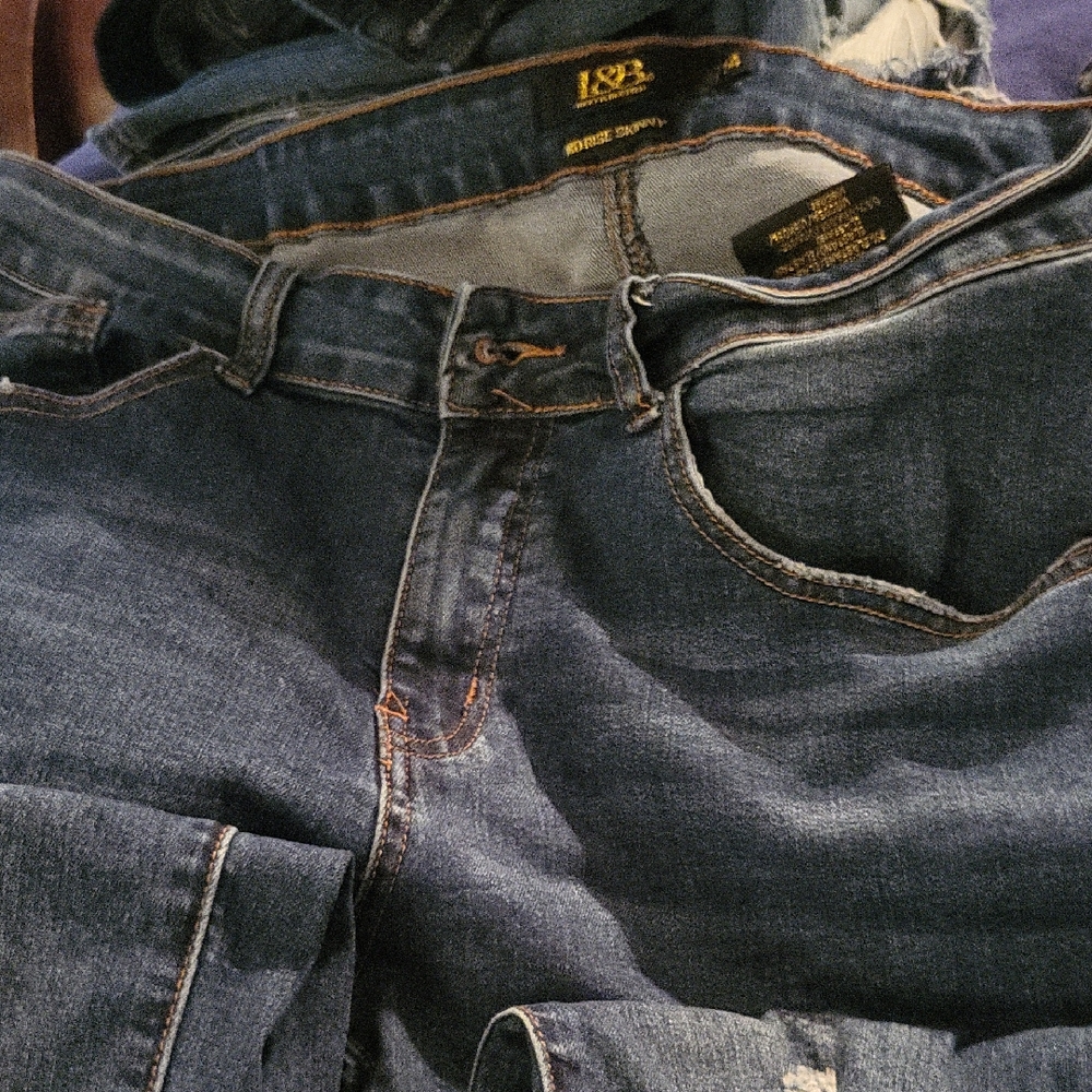 Lee Blue Slim Straight Jeans with Classic Indigo Wash